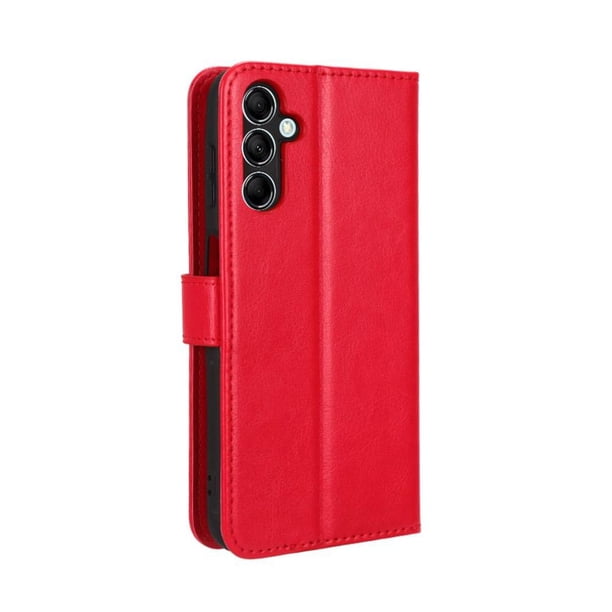 Funda tipo libro para Samsung Galaxy M14 5G, cartera todo‑en‑uno, funda multifuncional con tarjetero y correa de muñeca desmontable