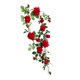 thumbnail image 3 of 6 Pies Flor Artificial Seda Rosa Hoja Guirnalda Vid Casa Boda Jardín Decoraciones Rojo 11 Cm, 3 of 5