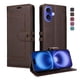 thumbnail image 1 of Premium Wallet Case for iPhone 17 with Card Slots & Kickstand, Flip Cover Brown, 1 of 6