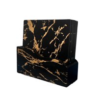 Oem - Set De 6 Posavasos De Madera Diseño Mármol Pack 6 Cuadrado N