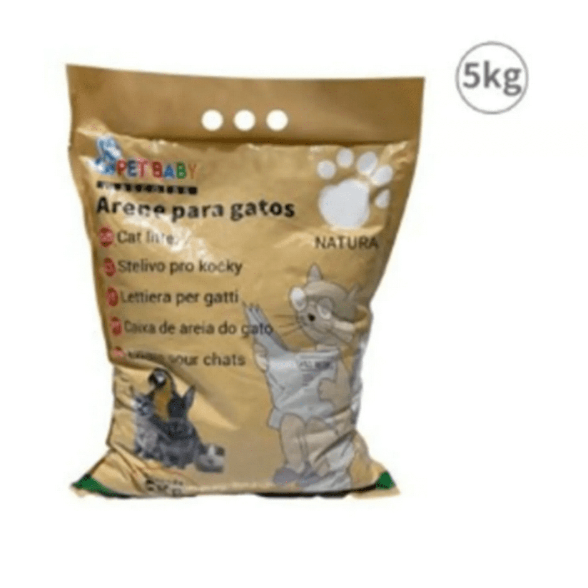 Genérico - Arena Para Gatos 5kg Cuidado De Mascotas