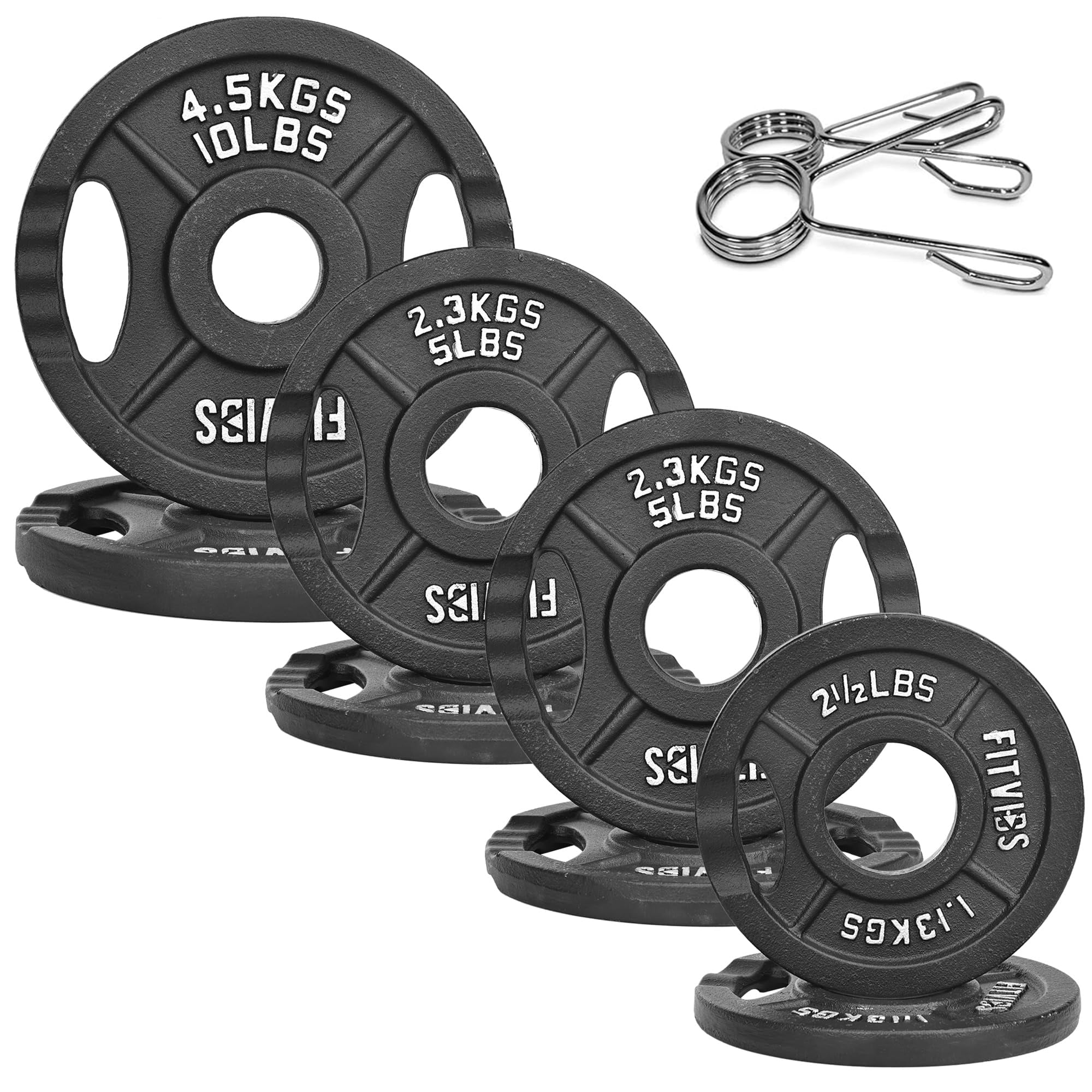 Set De Discos De Pesas Para Barra Fitvids 20,5 Kg Con Agarre De 2