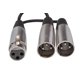 thumbnail image 2 of Cable en Y Hosa YXM-121 XLR3F a Dual XLR3M de 6 pulgadas, 2 of 6