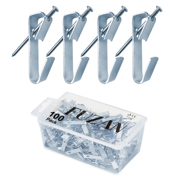 Ganchos para cuadros FUZANWJ de 30 lb, 100 piezas, con clavos