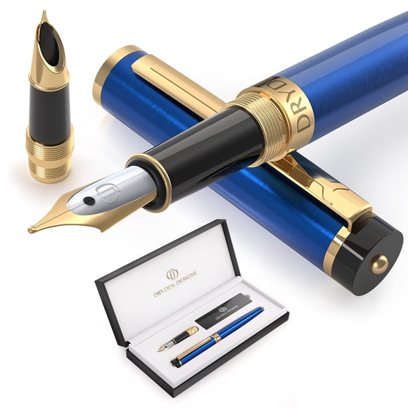 Set de pluma estilográfica Dryden Designs, punta mediana y fina con tinta