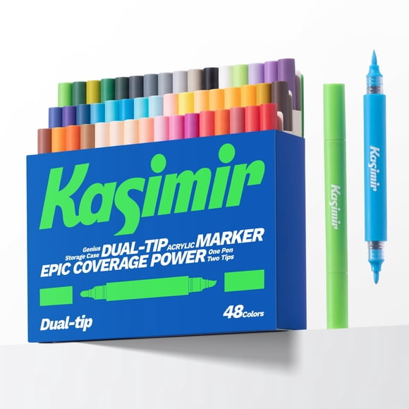 Marcadores Acrílicos Kasimir 48 colores de doble punta