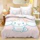 thumbnail image 1 of v1451 Bed Sheets Cute Cinnamoroll Bedding Sets Comforter Quilt Bed Cover Duvet Cover Pillow Case - Pieces Sets Kids Adult Size Home Decor 3-Piece Bedding Set (1 Duvet Cover + 2 Pillow Shams) Bed Sheet, 1 of 5