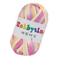 Magideal - Camiseta Hilo De Hilo De Tejido De Tejido Para Tela De Ganchillo Hilo De Hilo De Hilo De Crochet Para Alfombras Throw Manta Cojín De Bolsos Decoración Violeta Amarilla