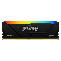 Memoria Ram Kingston Fury Beast Rgb 16 Gb Ddr4 3600Mts Negro