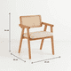 thumbnail image 4 of Pack de 2 Sitiales Acolchado Chandigarh Butaca Rattan - Madera, 4 of 4