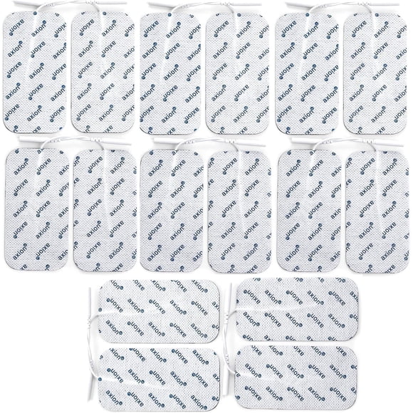 Almohadillas TENS Axion 10x5 cm Pack de 16 con Conector de Pin de 2 mm
