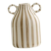 Magideal - Florero Decorativo, Jarrón Con Adorno Floral, Jarrón Pequeño Nórdico Bohemio, Jarrón De Para Balcón, Mesa, Sala De Estar, Cafetería, Marrón