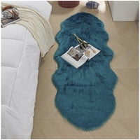 Top Lucky - Bajada De Cama Piel De Oveja 60 X 180 Cm - Turquesa