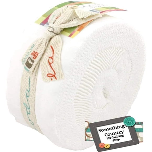 Tela Moda Fabrics Rollo de Tiras Blanco – 40 unidades