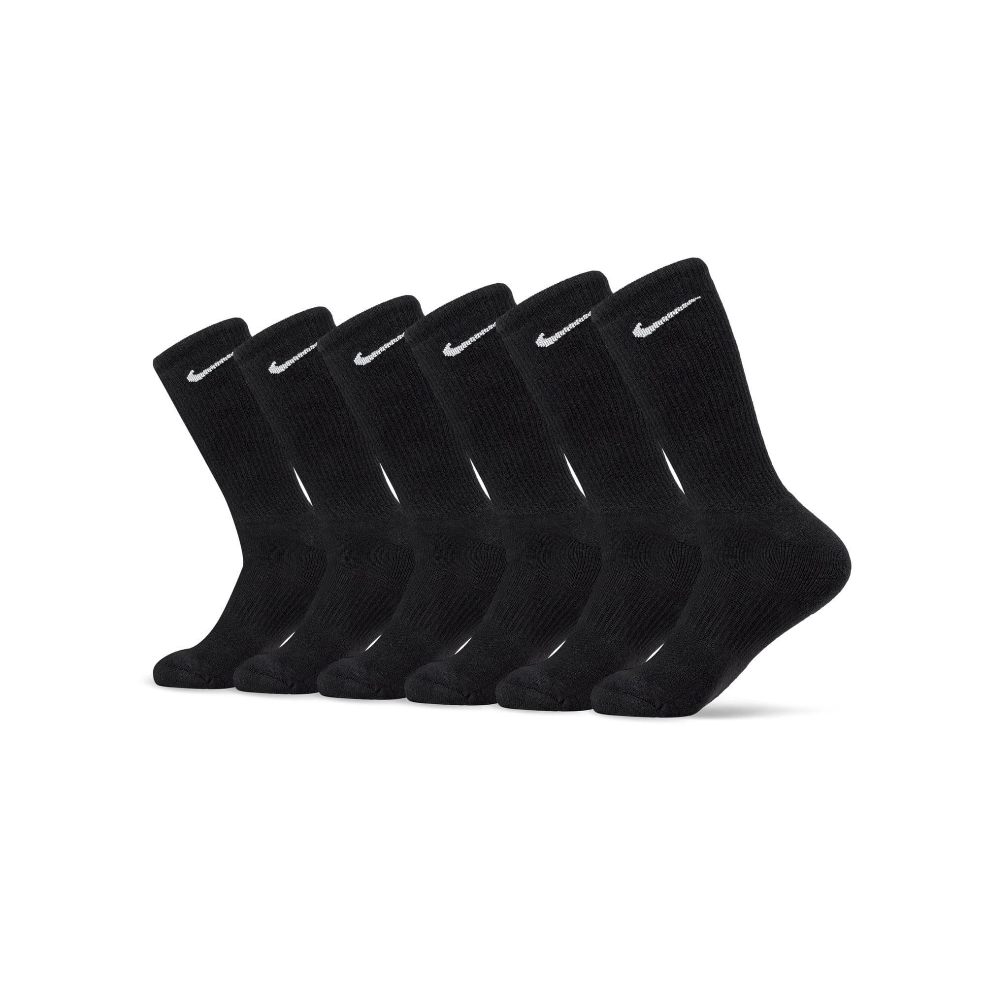 Calcetines De Entrenamiento Acolchados Unisex De Nike, 6 Pares, Negros