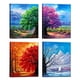 thumbnail image 4 of Póster De Arte De Pared De Pintura De Impresión De Lienzo Sin Marco De 4 Paneles 4 Estaciones, 4 of 5