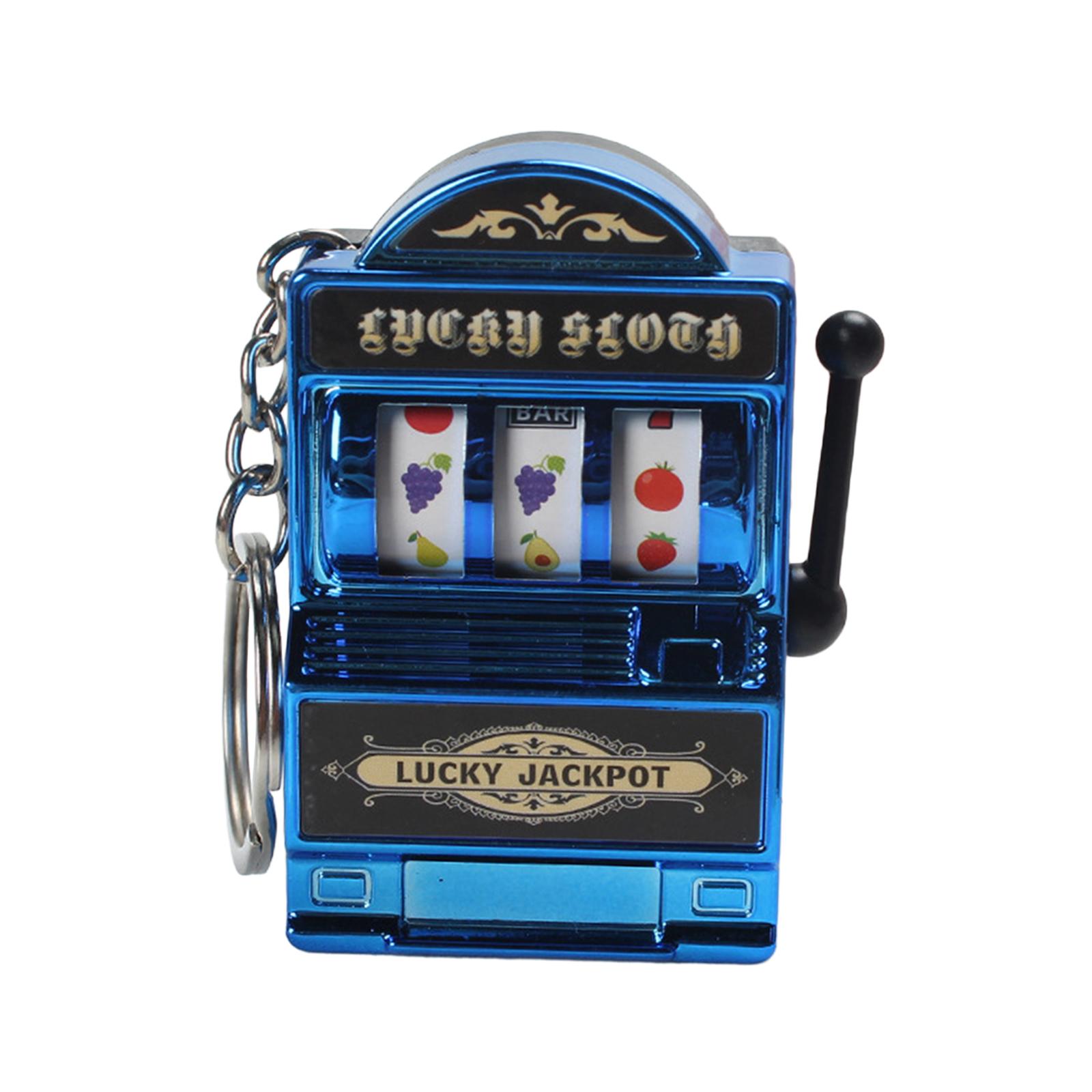 Magideal - Mini Máquina Tragamonedas Llavero De Juguete Novedad Festival Regalo Del Día De San Valentín Encanto Mini Juego De Arcade Juguete Para Mujeres Niñas , Azul