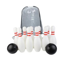 Magideal - Juego De Bolos Para Niños, Juego Deportivo Al Aire Libre, Juguetes Interactivos De Bolos Para Exteriores, Juego Familiar De Bolos Para Parque, Césped 22 Cm