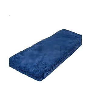Fei Ya - Alfombra Peluda Pasillera Liviana 70X150 Ultra Suave Azul