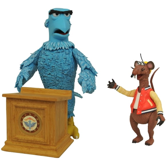 Set de figuras Diamond Select Toys The Muppets Sam The Eagle y Rizzo The Rat