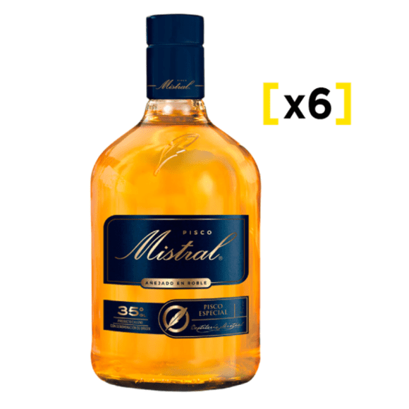 Pisco Mistral Especial 35° 750cc x6