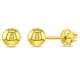 thumbnail image 1 of Aros redondos de oro amarillo de 18 k 5 mm con tornillo de seguridad para bebes, 1 of 3