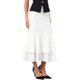 thumbnail image 4 of INSPIRE CHIC Falda de Cola de Sirena con Volantes para Mujer, Cintura Alta, Ajustada, Elegante, Faldas de Cóctel 2XL Blanca, 4 of 6