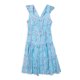 thumbnail image 1 of Vestido Niña Elasticado Estampado Tropical Celeste Pillin, 1 of 3