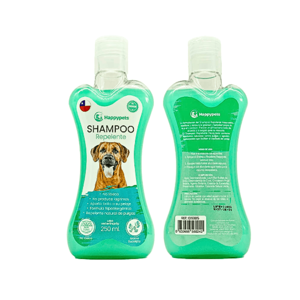 Shampoo Para Perros Repelente De Pulgas Happy Pets 250ml