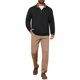 thumbnail image 2 of INSPIRE CHIC Suéter de Hombre con Cremallera Cuarto de Cuello Simulado Polo Casual 3XL Negro, 2 of 5
