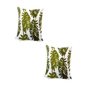 Genérico - Pack De 2 Fundas De Cojin Bordadas 45X45Cm Blanco 16