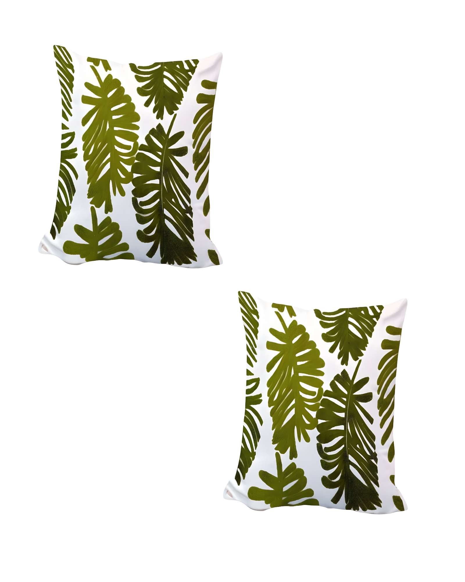 Genérico - Pack De 2 Fundas De Cojin Bordadas 45X45Cm Blanco 16