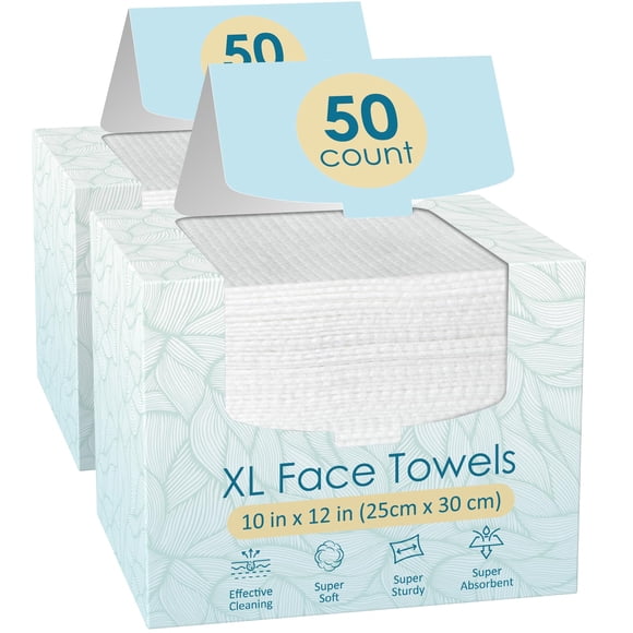Toallas faciales desechables FYGRIP 100% fibra viscosa, 100 unidades