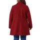 thumbnail image 5 of Abrigos de invierno para mujer de talla grande Agnes Orinda, chaqueta de abrigo de doble botonadura 4X Rojo oscuro, 5 of 8