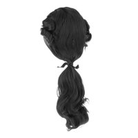 Magideal - Peluca Colonial Suave Para Espectáculo De Anime, Halloween, Para Mujeres Y Hombres, Transpirable, Resistente Al Calor, Para Fiestas, Cómoda, Sintética Negro