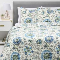 Zahr - Cubrecama Estampado Ultra 2 Plazas Blanco