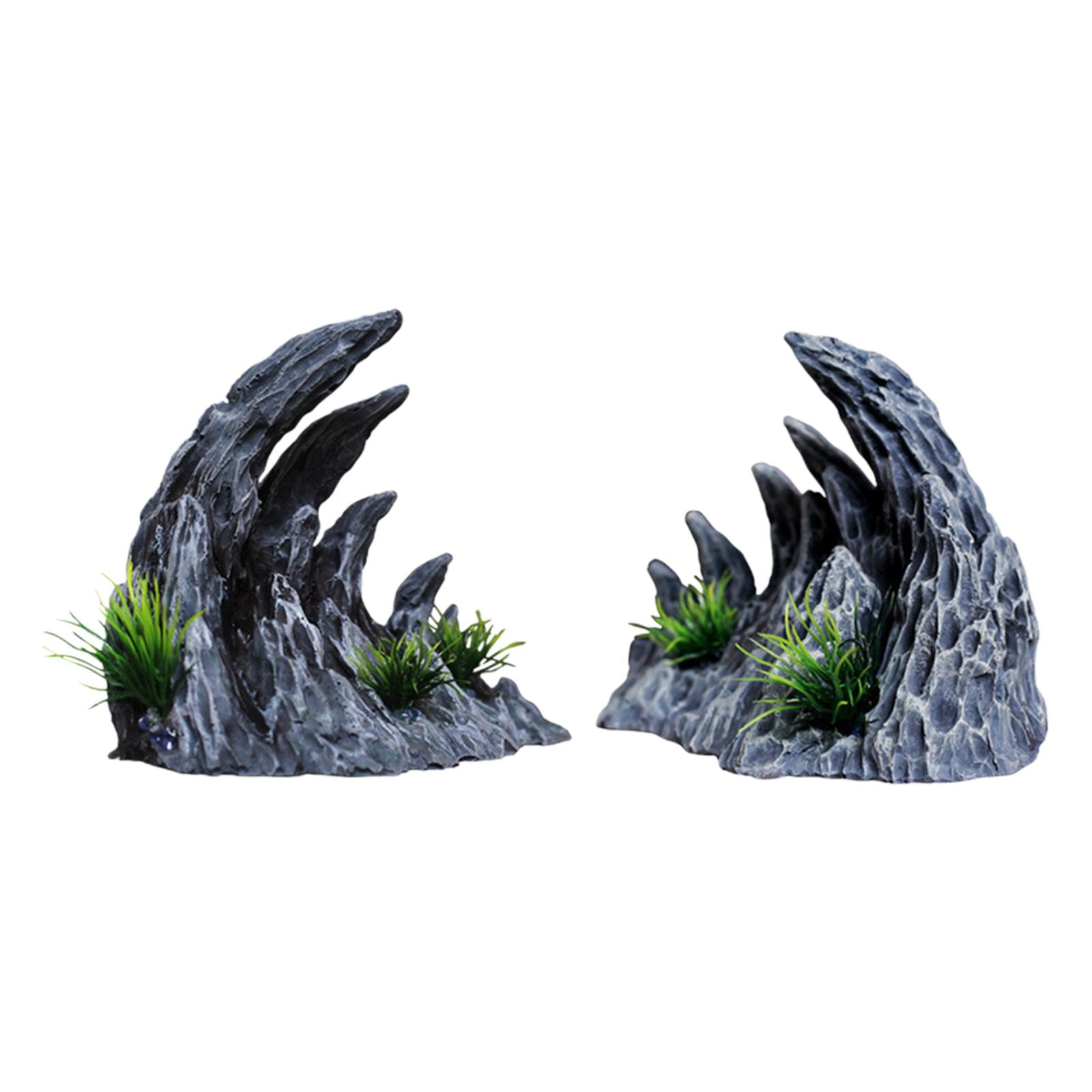 Magideal - Paisajismo Piedra Decoraciones Rocosas Peces Pequeños Agua Dulce Agua Salada Acuario Cueva Simulación Pecera Accesorios Para Acuarios Adorno Decoració Grande