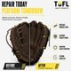 thumbnail image 4 of Cinta de cuero para guante de béisbol TOFL 183 cm negro (paquete de 4), 4 of 8