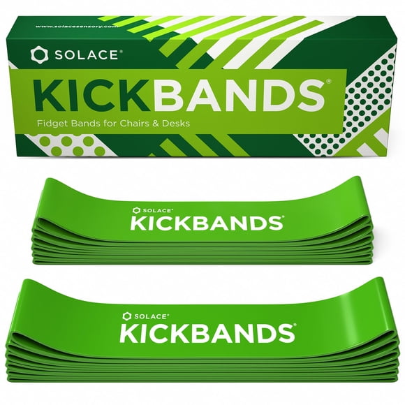 Chair Bands Solace Sensory Kickband para niños, paquete de 12 unidades, color verde