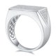 thumbnail image 3 of Anillos de Compromiso de Moissanita Anillos de Media Eternidad para Hombre Color D/E VVS1 Anillos de Moissanita Anillo de Banda de Promesa de Plata Esterlina 925 para Hombre con Certificado, 3 of 7