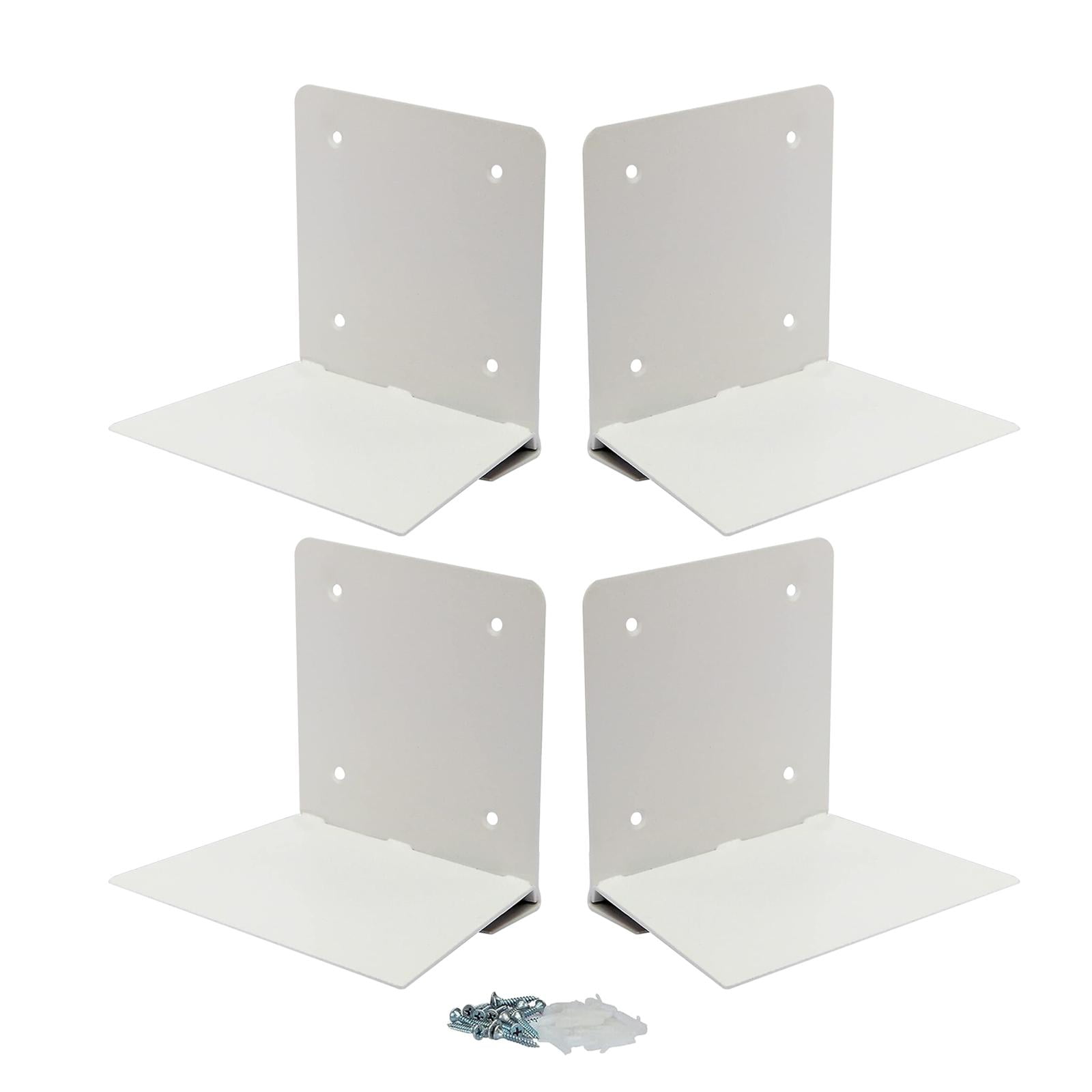 Magideal - Estanterías Flotantes De 4 Piezas Con Repisa De Pared Y Tornillos De Montaje, Organizadores De Libros Multiusos, Soporte Para Libros Para Aula. Blanco