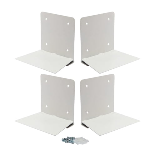 Magideal - Estanterías Flotantes De 4 Piezas Con Repisa De Pared Y Tornillos De Montaje, Organizadores De Libros Multiusos, Soporte Para Libros Para Aula. Blanco