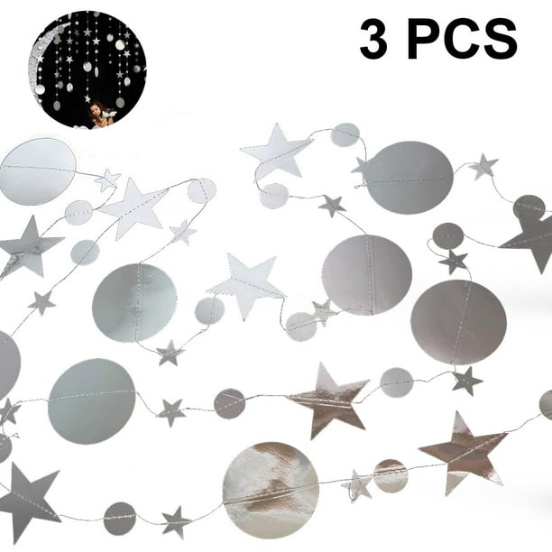 Guirnaldas de fiesta Twinkle Little Star con purpurina, lunas y estrellas colgantes, decoraciones para cumpleaños infantiles, baby shower, bodas, Ramadán, EID, graduación, suministros para fiestas