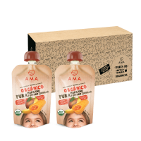 Ama Time - Pack 32 Unid - Puré Manzana Plátano Zapallo 90 Grs