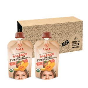 Ama Time - Pack 32 Unid - Puré Manzana Plátano Zapallo 90 Grs