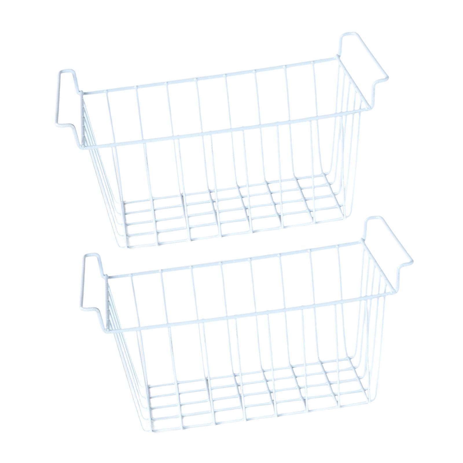 Magideal - 2 Cestas De Almacenamiento Para Congelador, Divisor De Alambre, Práctico Estante De Almacenamiento, Contenedor Para Refrigerador, Organización De Desp 425 Cm X 245 Cm X 20 Cm