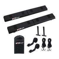 Magideal - Juego De Almohadillas Blandas Para Portaequipajes De Techo De Automóvil, 2 Correas De Sujeción Rápida, Almohadillas Portátiles Para Barra Transversal