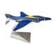 thumbnail image 2 of Modelo De Caza A Escala 1/144, Modelo De Avión De Aleación Fundida A Presión Para Estanterías, Cafeterías Y Bares, Color Azul., 2 of 5