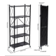 thumbnail image 2 of Estante Plegable Multiusos de Metal Negro con Ruedas de 160 cm de Alto, 2 of 8