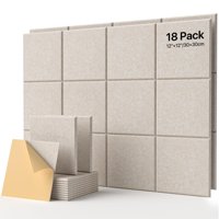 Paneles De Pared Insonorizados Soundsbay, Paquete De 18, 30 X 30 X 1 Cm, Color Beige